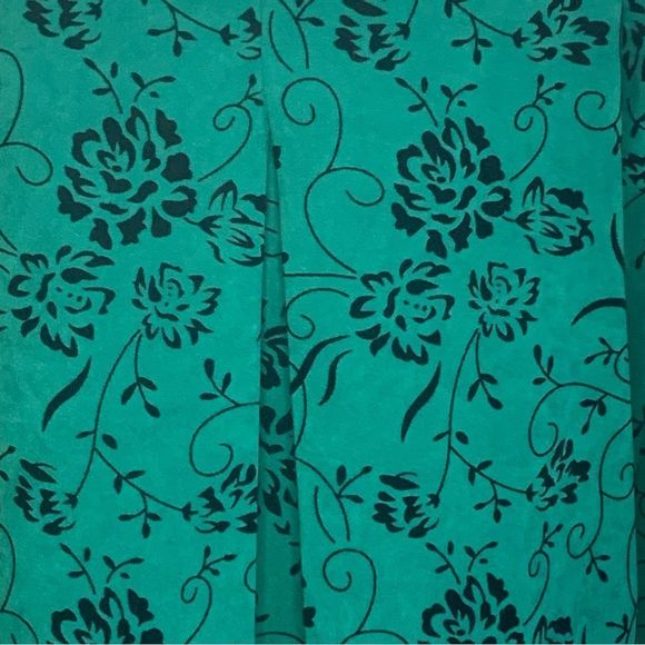 ELEMENTZ VINTAGE SWING STYLE TOPPER JACKET | GREEN | BLACK FLORAL PRINT | XL - Picture 7 of 8